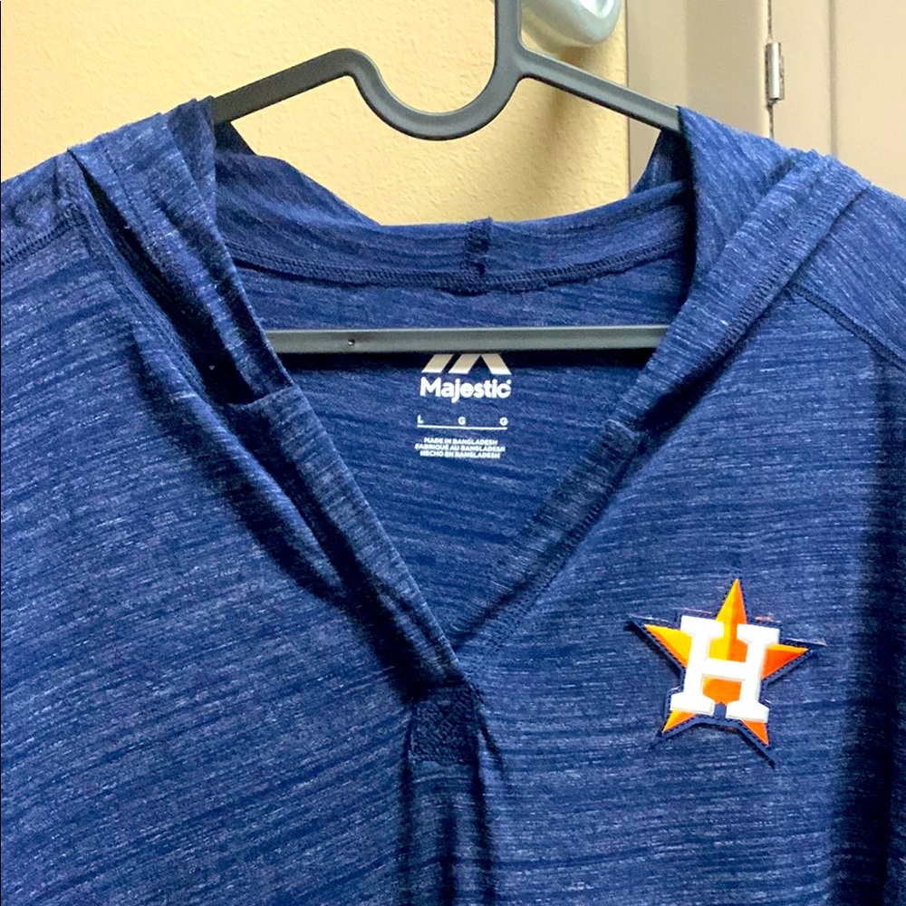 Astros Womens very thin fabric hoodie v-neck